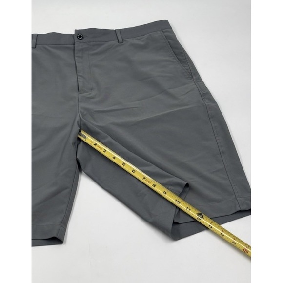 Dunning Men's 38 Everbest Polyester Blend Gray 10" Chino Athletic Shorts - Picture 4 of 9